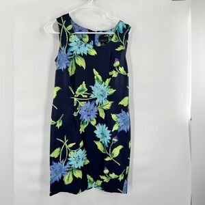 Scarlett floral print blue green black dress 8P